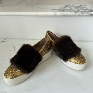 MICHAEL KORS COLLECTION PLATFORM LOAFERS , 35,5